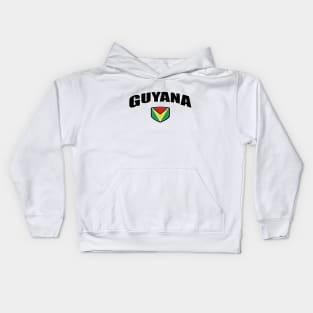 Guyana National Flag Shield Kids Hoodie